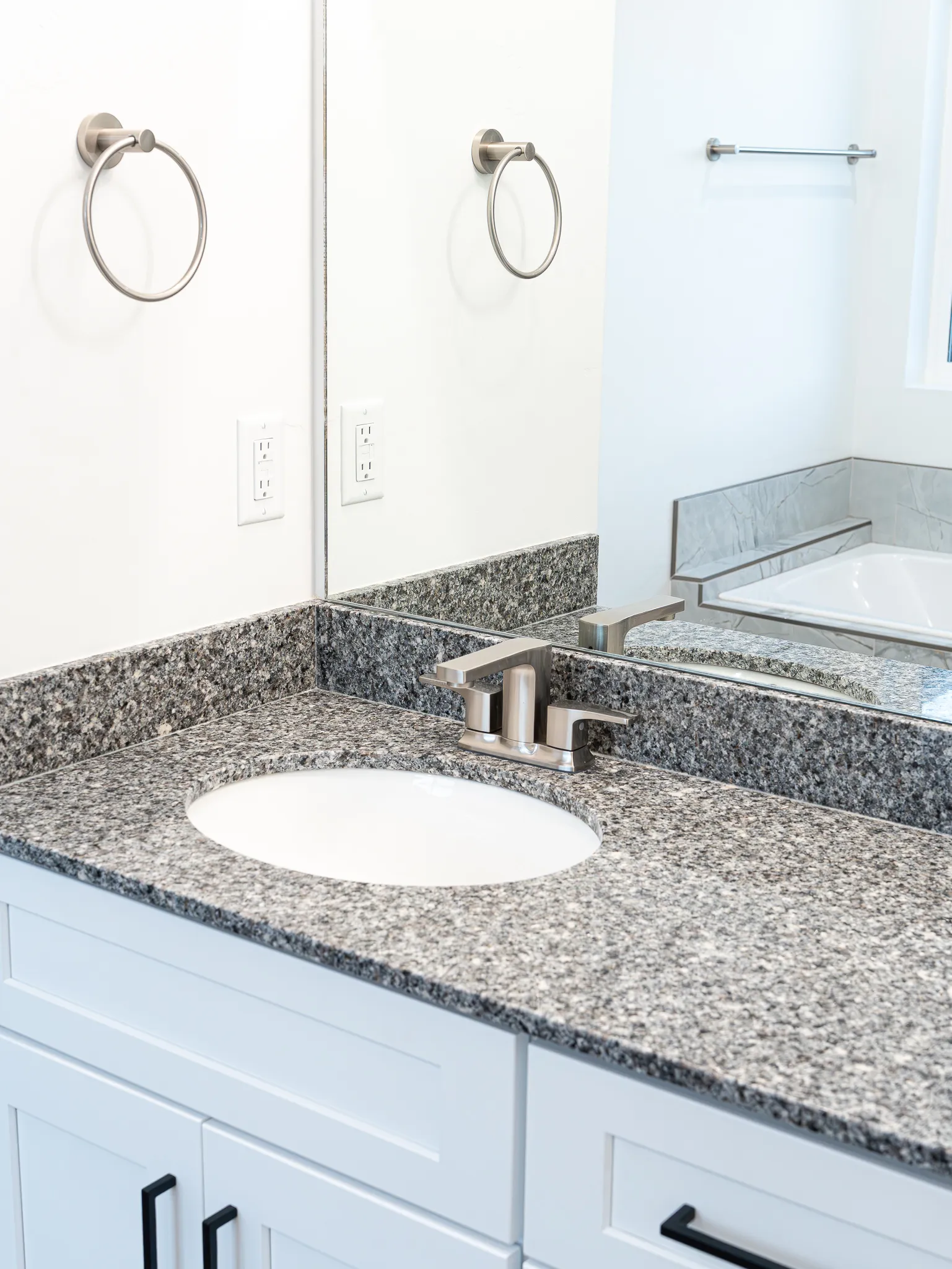 Bathroom vanity with granite countertop