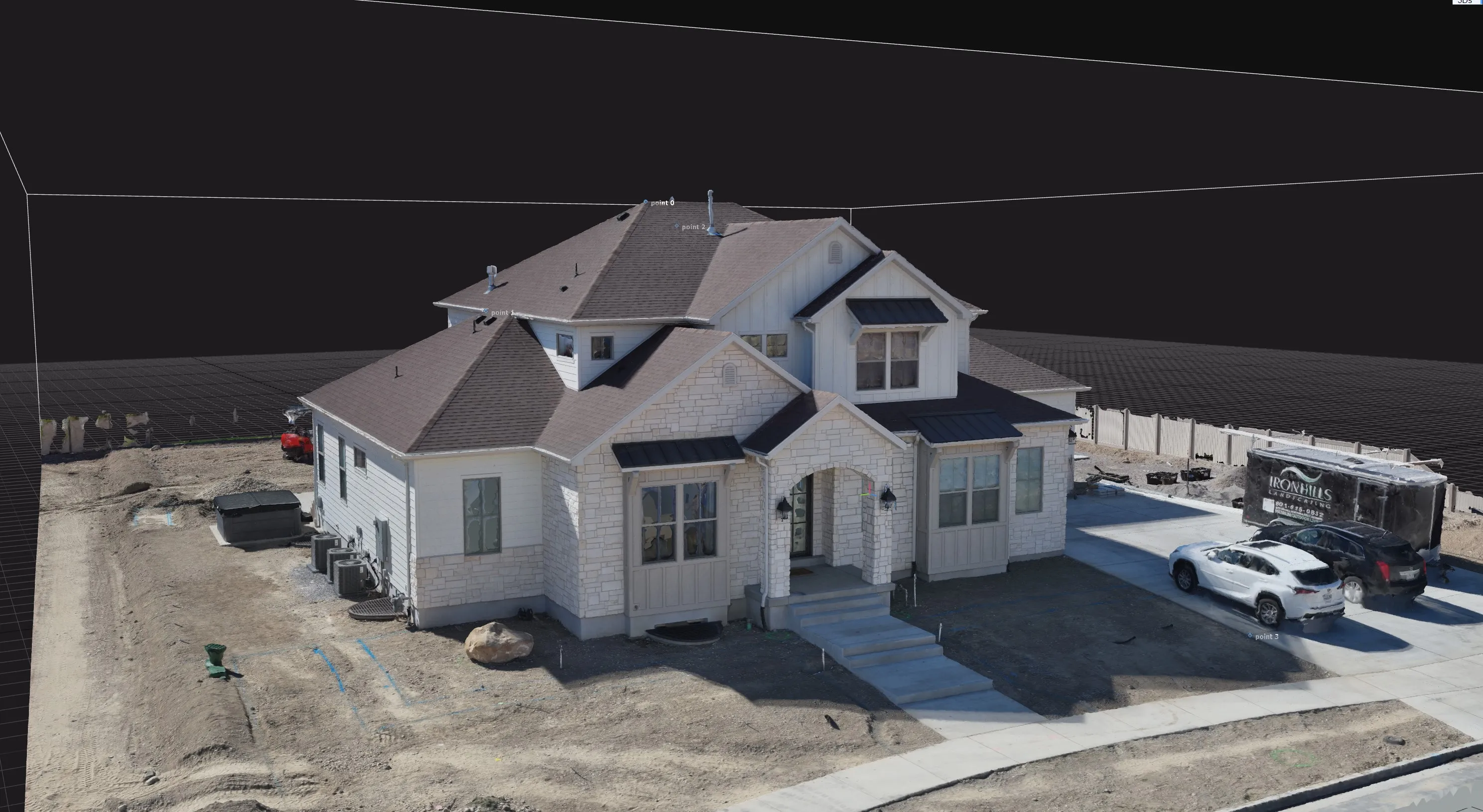 Textured 3D reality model of a landscaping project