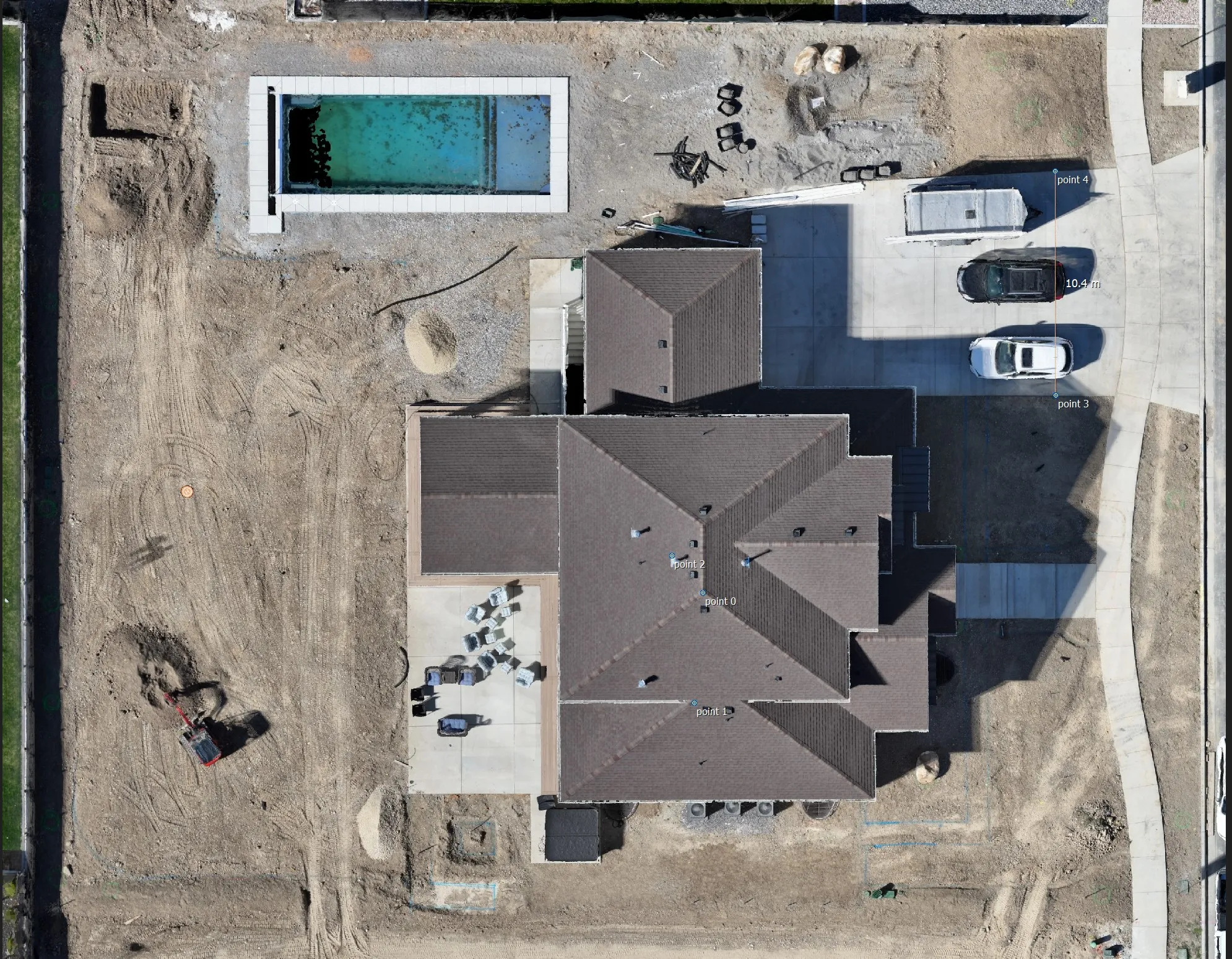 High-resolution drone orthophoto of a property