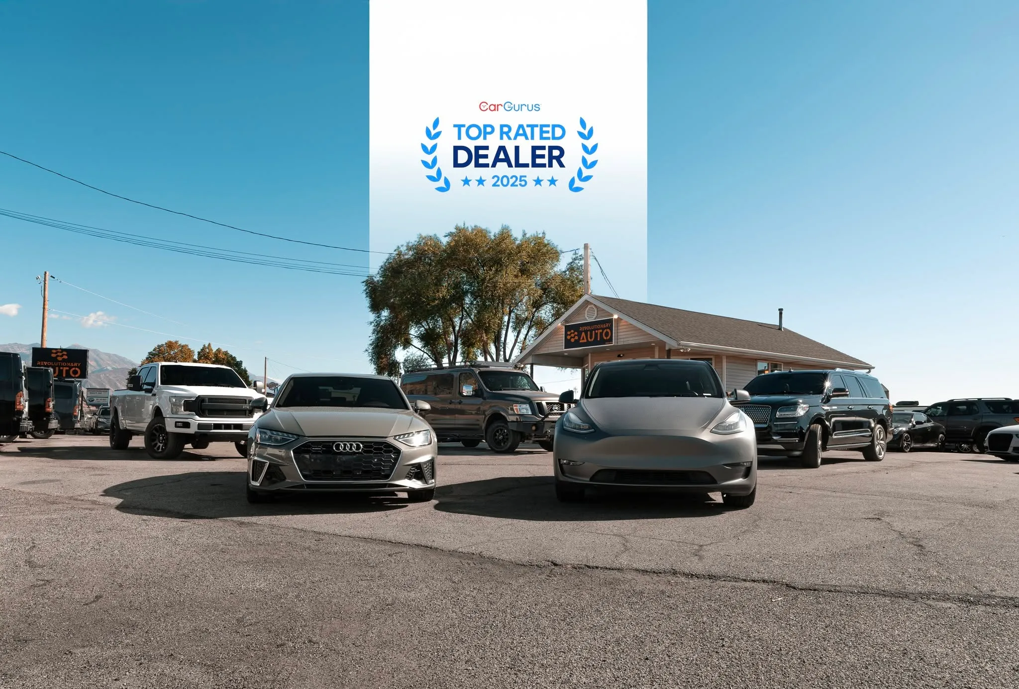 Revolutionary Auto dealership lot